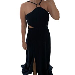 Chic Black Backless Dress